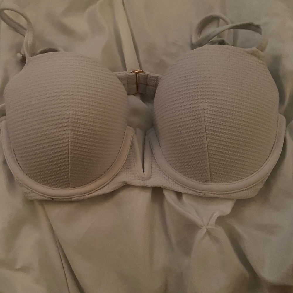 white swimming suit top